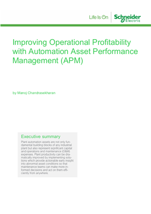 Image of Improving Plant Productivity with Automation Asset Performance Management (APM)
