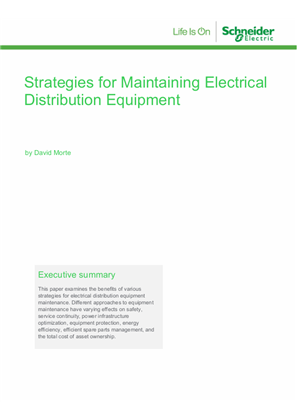 Image of Strategies for Maintaining Electrical Distribution Equipment