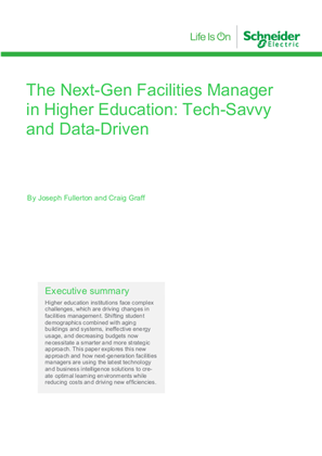 Image of The Next-Gen Facilities Manager in Higher Education: Tech-Savvy and Data-Driven