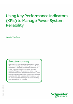 Imagen de Using Key Performance Indicators (KPIs) to Manage Power System Reliability