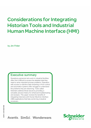 Imagen de Considerations for Integrating Historian Tools and Industrial Human Machine Interface (HMI)