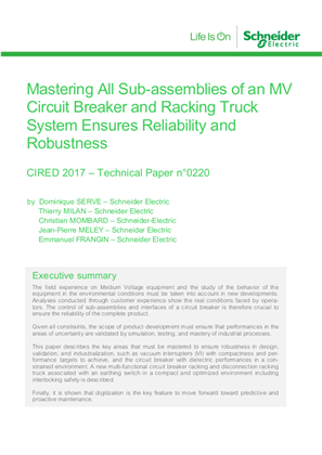 Image of Mastering All Sub-assemblies of an MV Circuit Breaker and Racking Truck System Ensures Reliability and Robustness
