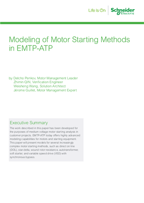 Image of Modeling of Motor Starting Methods in EMTP-ATP