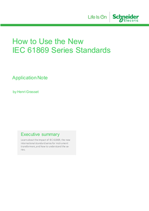 Image of How to Use the New IEC 61869 Series Standards