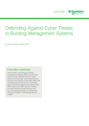 Image of Defending Against Cyber Threats to Building Management Systems