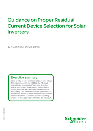 Image of Guidance on Proper Residual Current Device Selection for Solar Inverters