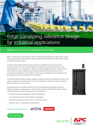 Image of Industrial Edge Computing Reference Design Based on Lenovo ThinkSystem Technology