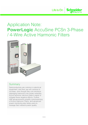 的映像 AccuSine PCSn 3-Phase / 4-Wire Active Harmonic Filters