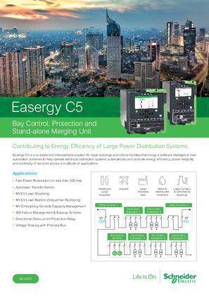 Image of Easergy C5: Bay control, protection and stand-alone merging unit