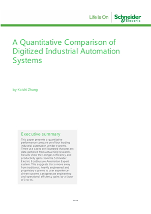 Image of EcoStruxure Automation Expert - A Quantitative Comparison of Digitized Industrial Automation Systems