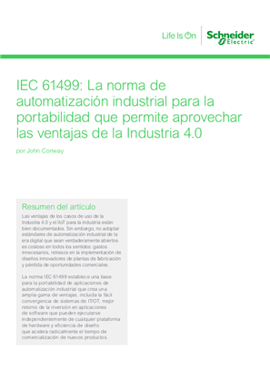 Imagen de IEC 61499: La norma de automatización industrial para la portabilidad que permite aprovechar las ventajas de la Industria 4.0