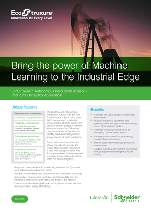 Image of Autonomous Production Advisor – Rod Pump Analytics Application Datasheet