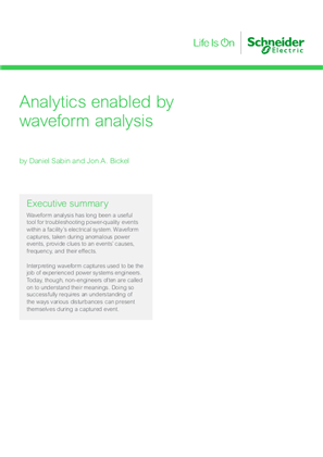 Image of Analytics enabled by waveform analysis