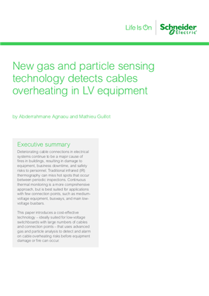 Image of New gas and particle sensing technology detects cables overheating in LV equipment
