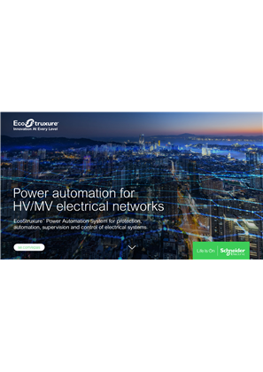 Image of EcoStruxure™ Power Automation System eBrochure