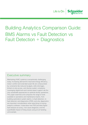 Image of Building Analytics Comparison Guide: BMS Alarms vs Fault Detection vs Fault Detection + Diagnostics