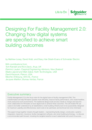 Image of Designing for Facility Management 2.0: Changing how digital systems are specified to achieve smart building outcomes