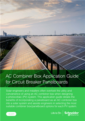 Image of 998-21785323- AC Combiner Box Application Guide for Circuit Breaker Panelboards