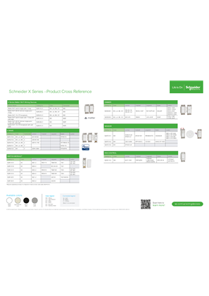 Image of Schneider X Series Product Cross Reference