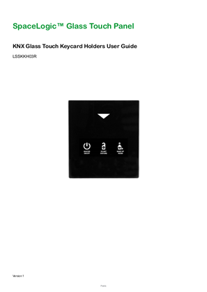 Image of SpaceLogic KNX Glass Touch Keycard Holders User Guide