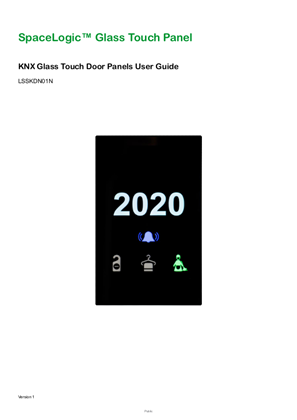 Slika linije SpaceLogic KNX Glass Touch Door Panels User Guide