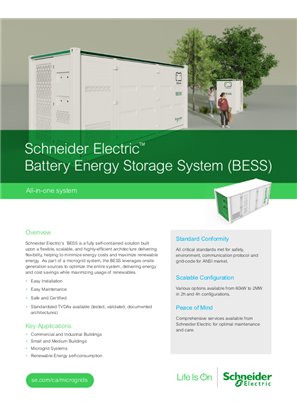 Image of Schneider Electric™ Battery Energy Storage System (BESS)