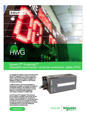 Image de HWG - Square DMC SurgelogicMCDispositifs de protection contre les surtensions câblés (DPS)