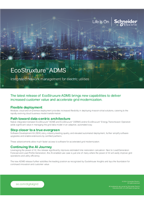Image of EcoStruxure ADMS - Integrated network management for electric utilities