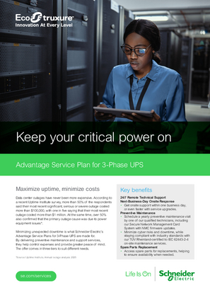 Obrázok Advantage Service Plan for 3-Phase UPS for non-connected assets
