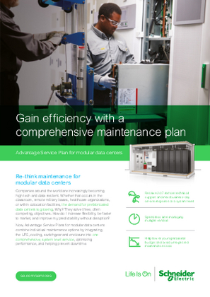 Image of Advantage Service Plan for Modular Data Centers leaflet