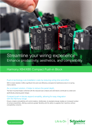 Image of Harmony XB4/XB5 Compact Push-in Block