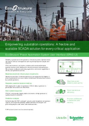 Image of EcoStruxure™ Power Automation System User Interface Flyer