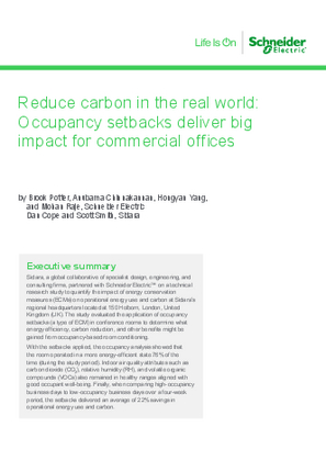 Image of Reduce carbon in the real world: Occupancy setbacks deliver big impact for commercial offices