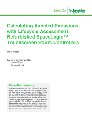 Görüntüsü Calculating Avoided Emissions with Lifecycle Assessment: Refurbished SpaceLogic Touchscreen Room Controllers