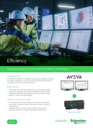 Image of Advanced integration of the AVEVA™ platform with Modicon