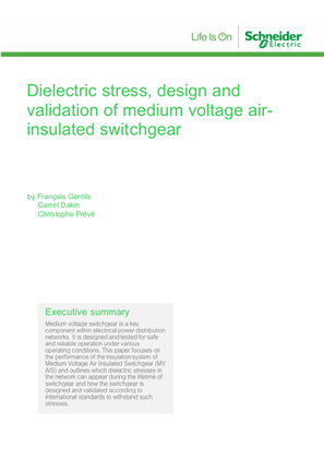 Dielectric stress, design and validation of medium voltage air-insulated switchgear
