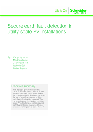 Imagen de Secure earth fault detection in utility-scale PV installations
