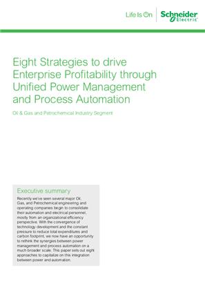 Eight Strategies to Drive Enterprise Profitability through Integrated Power Management and Process Automation
