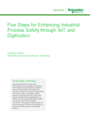 Image of Five Steps for Enhancing Industrial Process Safety through IIoT and Digitization