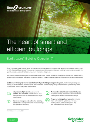 EcoStruxure™ Building Operation 7.1 - The heart of smart and efficient ...