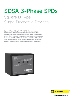 이미지 SDSA 3-Phase Series SPD Catalog / Data Sheet