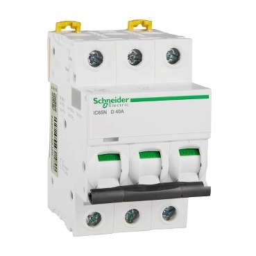 的映像 A9F19340 : iC65N 小型断路器, D曲线, 3P, 40A