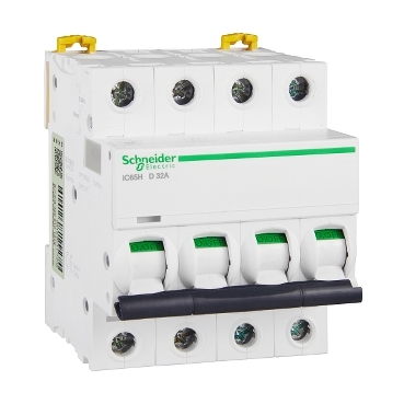 的映像 A9F29432 : iC65H 小型断路器, D曲线, 4P, 32A