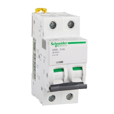 的映像 A9F39202 : iC65L 小型断路器, D曲线, 2P, 2A