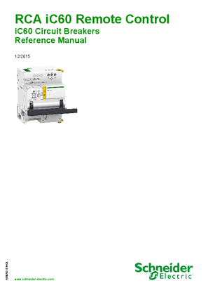 Image of RCA iC60 Remote Control - iC60 MCBs - Reference Manual