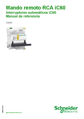 Imagen de Mando remoto RCA iC60 - Interruptores automáticos iC60 - Manual de referencia