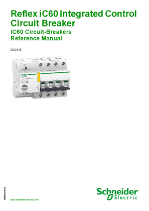 이미지 Reflex iC60 Integrated Control Circuit-Breakers - Reference Manual