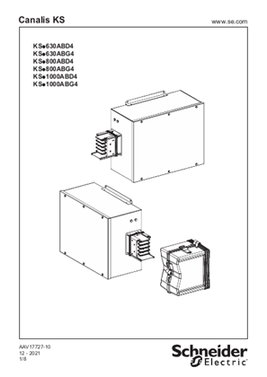 イメージ KS.....AB.4 - FEED UNIT 630/800/1000A - Instruction Sheet