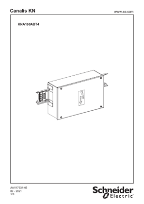 イメージ KNA160ABT4 - CENTER FEED UNIT 160A - Instruction Sheet