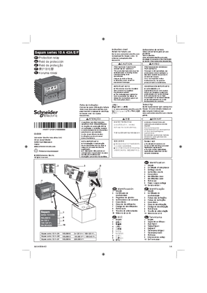 Image of Sepam series 10 A43 - Instruction sheet (EN, ES, PT, ZH, TU)